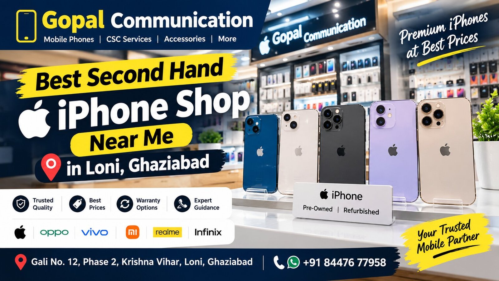 Best Second Hand iPhone Shop Near Me in Loni, Ghaziabad